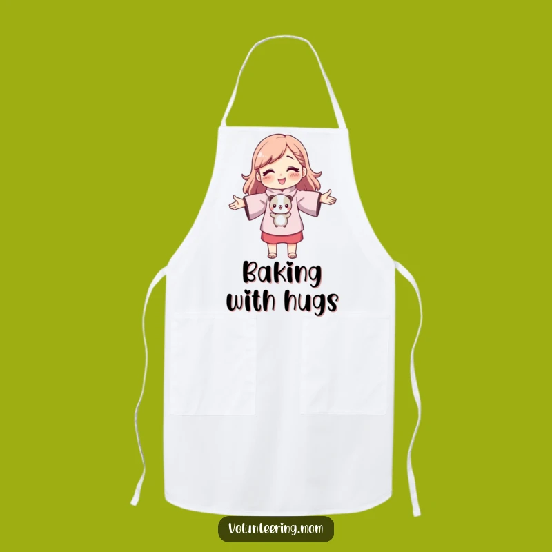 Funny Mom Hugging Animal Apron - Sweet Kitchen Accessory, Humorous Gift
