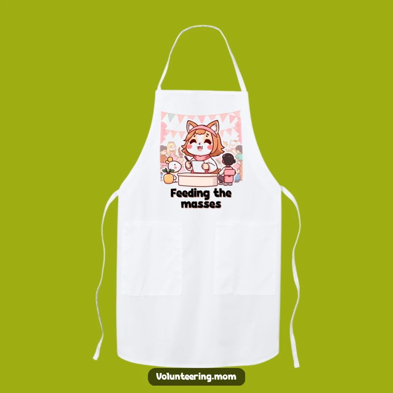 Funny Apron: Kawaii Mom Organizing Community Event