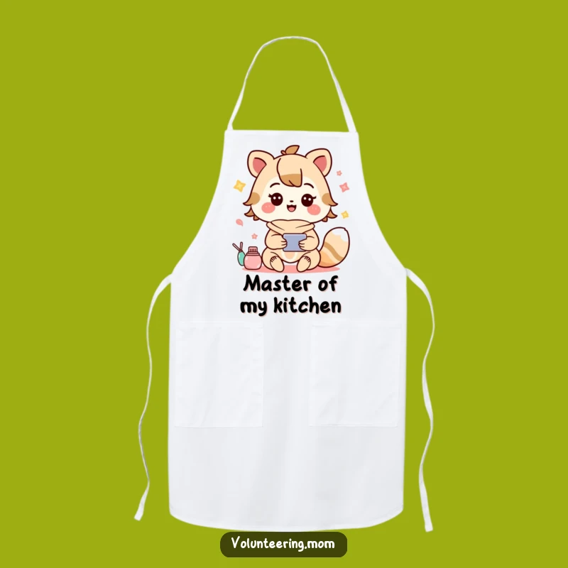 Funny Apron: Kawaii Mom Animal Multitasking with Joy