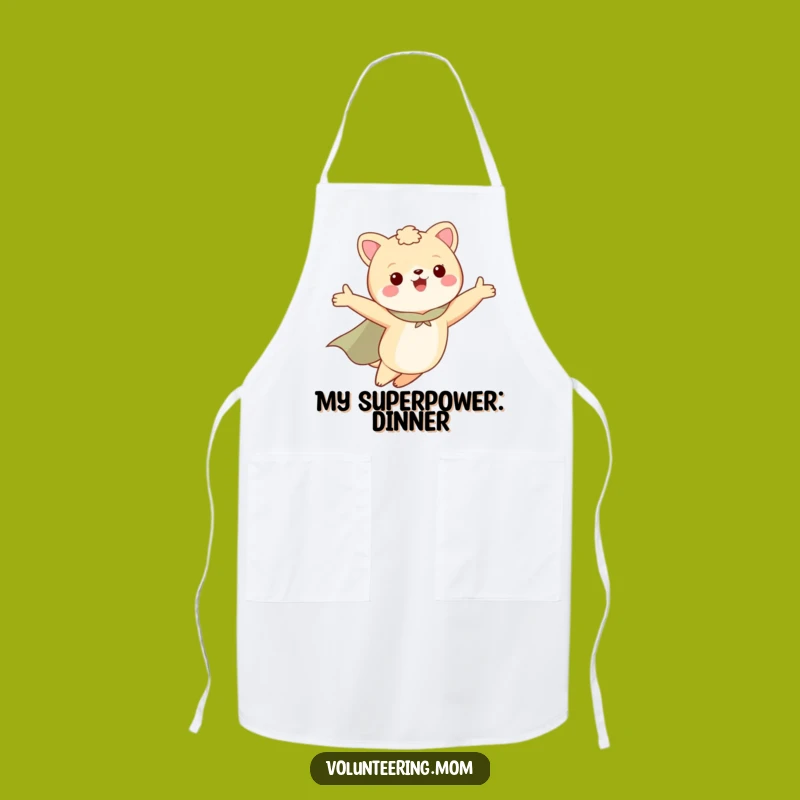 Tackle your tasks like a superhero with this apron featuring a flying mom animal. A funny gift for moms.