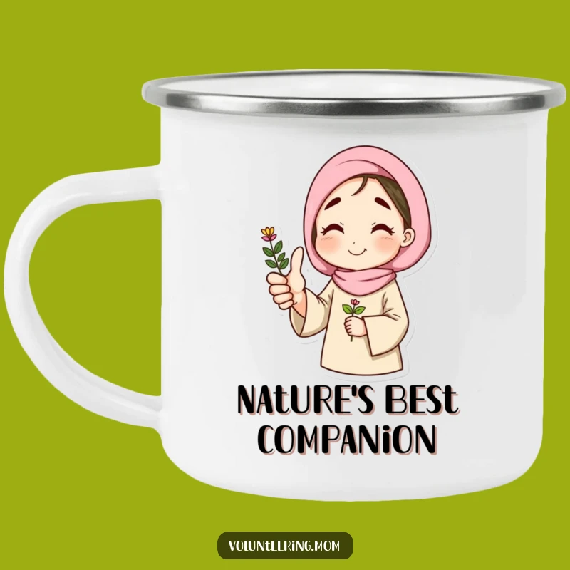 Funny Thumbs Up Plant Mom Camping Mug - Hilarious Outdoor Garden Gear