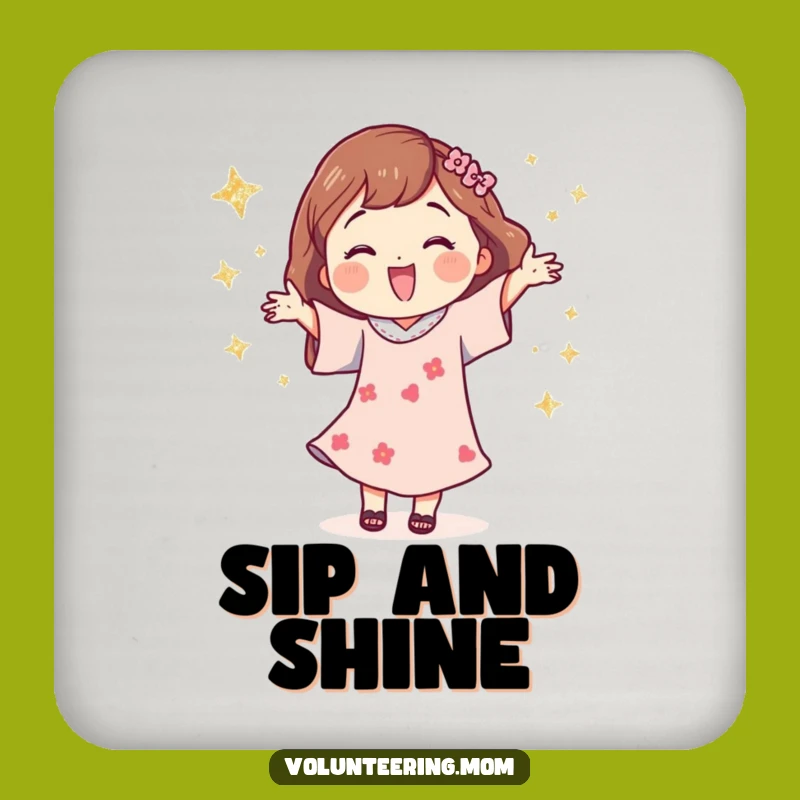 Funny Coaster Set: Mom's Glitter Star Dance, Bar Gift