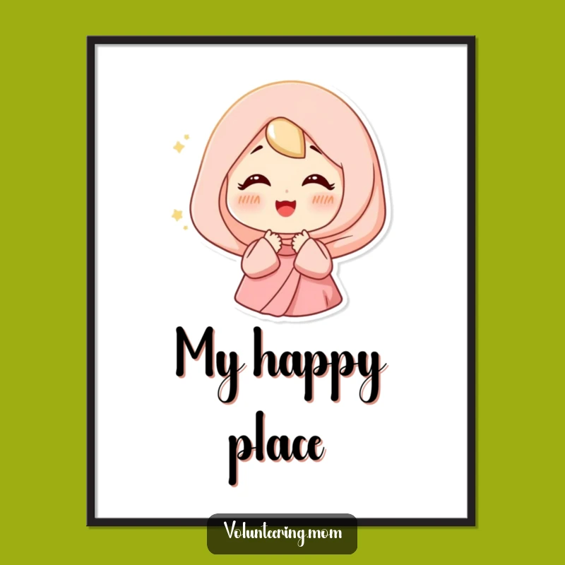 Funny Happy Mom Poster: Decorate with Peace and This Hilarious Gift