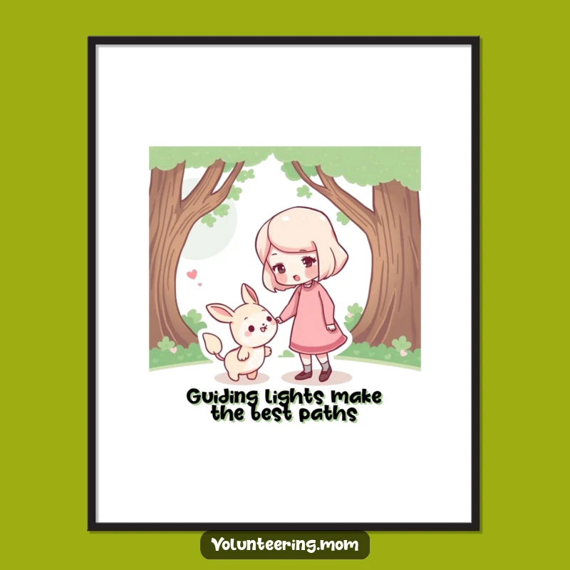 Free Printable Wall Art: Mom Guides Lost Creature Funny Downloadable Decor