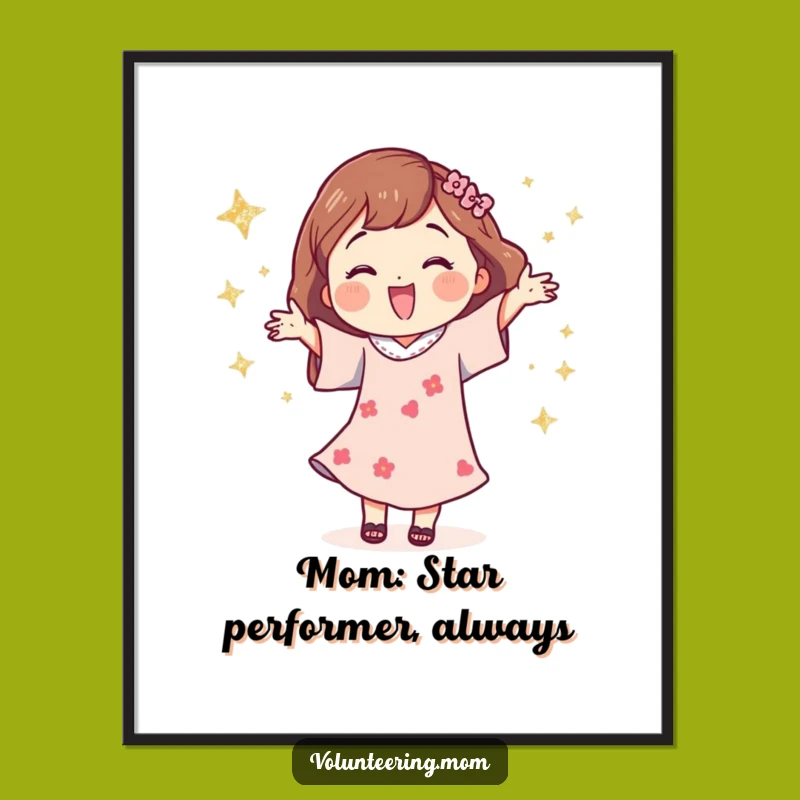 Free Printable Mom Wall Art: Happy Dance Downloadable Decor