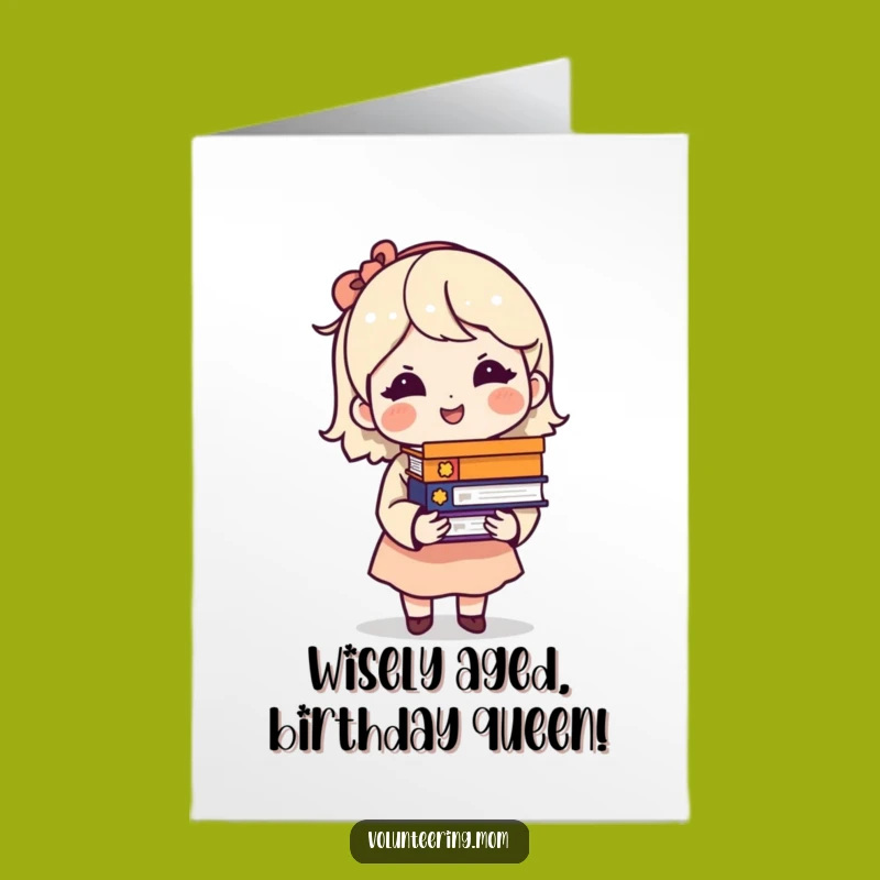 Free Printable Mom Birthday Card: Bookish Wisdom Downloadable Gift