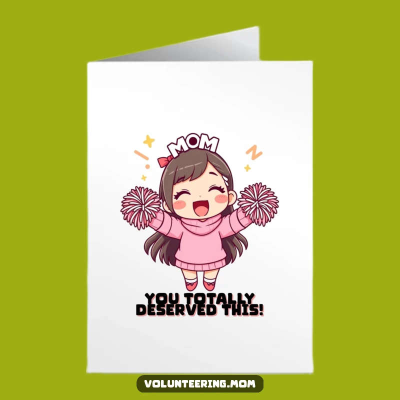 Free Printable Congrats Card: Cheering Mom's Victory, Enthusiastic Celebration Downloadable