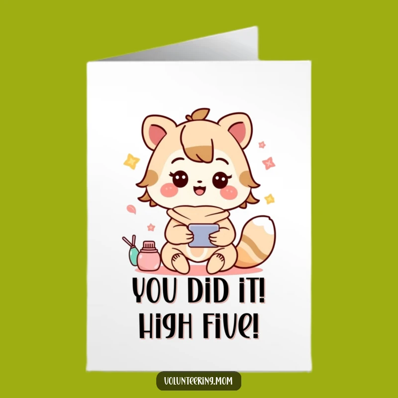 Free Printable Kawaii Mom Congrats Card: Joyful DIY Gift for New Achievements