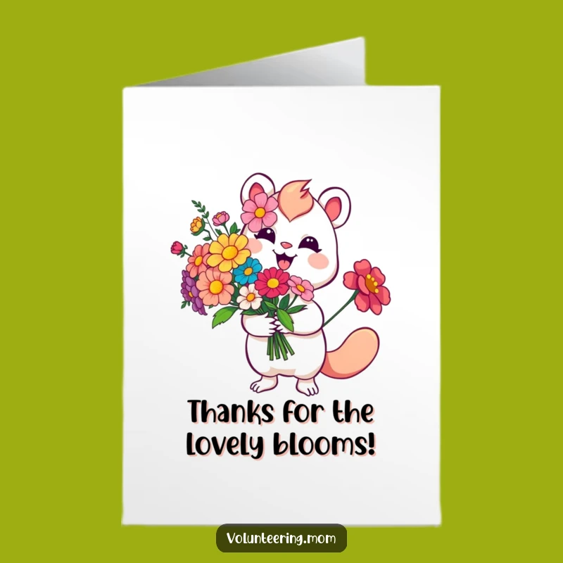 Free Printable Thank You Card: Flower Bouquet & Smile, Grateful Downloadable!
