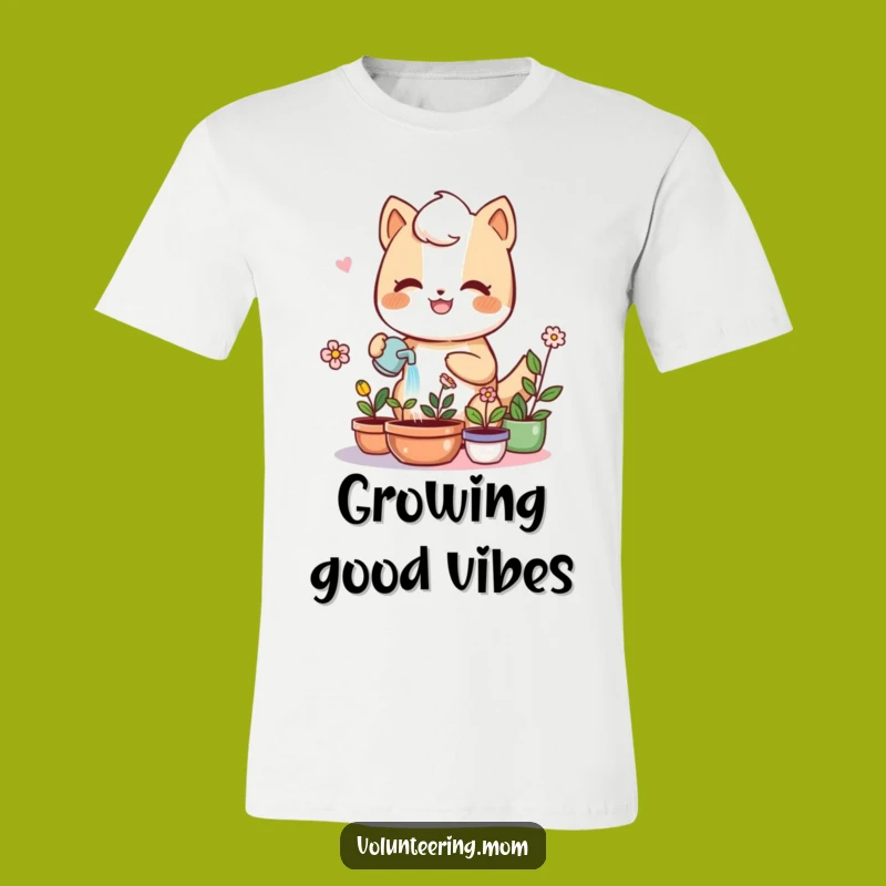 Funny Kawaii Mom Plant T-Shirt - Cute Gardening Animal Tee, Great Gift