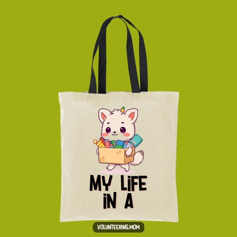 Funny Animal Artist Tote Bag, Colorful Art Supplies Overflow, Perfect Shopping Gift!