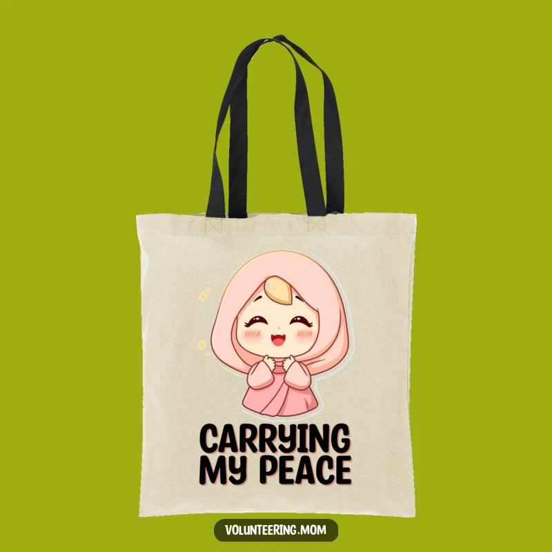 Funny Happy Mom Tote Bag: Carry Your Peace with This Hilarious Gift