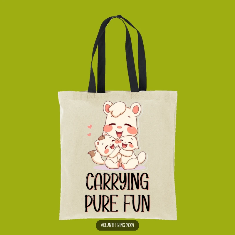 Funny Mom Animal Tote Bag: Playtime Laughter Carryall Gift