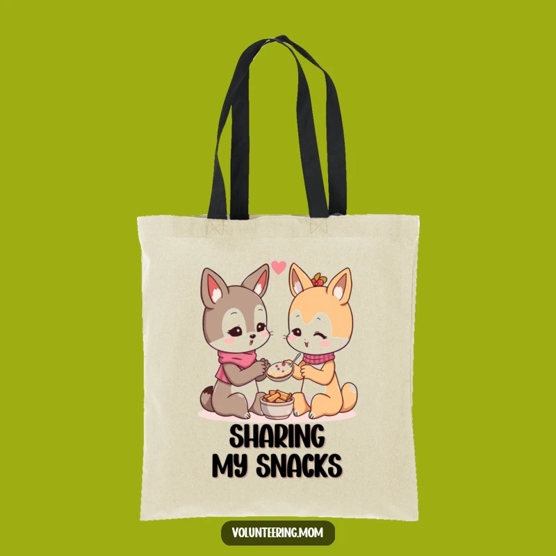 Funny Kawaii Mom Sharing Tote Bag - Generous Kindness Carryall